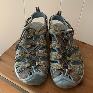 Keen sports sandals/water shoes women’s size 9 brown &blue
